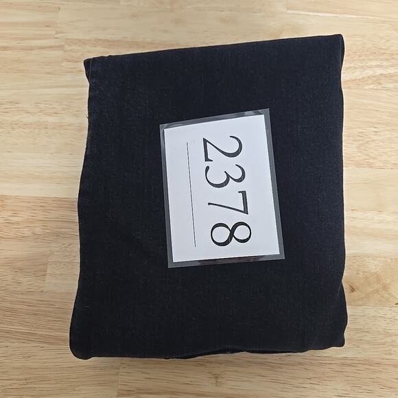 Reformation Womens Size 27‎ Black Emma High Rise Wide Leg Raw Hem Jeans 17800 - Picture 11 of 11